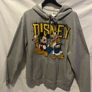 Disney Gray Hoodie with Mickey and Friends
